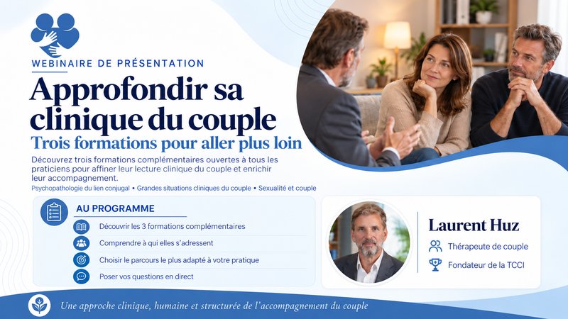Approfondir sa clinique du couple - Trois formations pour aller plus loin